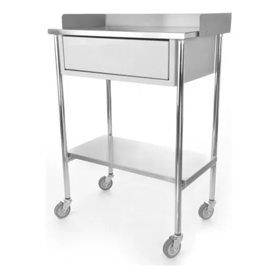 Mesa Pasteur Con Cajon Rodable Uso Rudo Envío Gratis