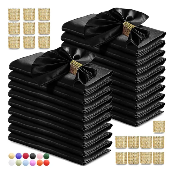 20 Servilletas De Tela Mantel Y 20 Anillos Servilleteros