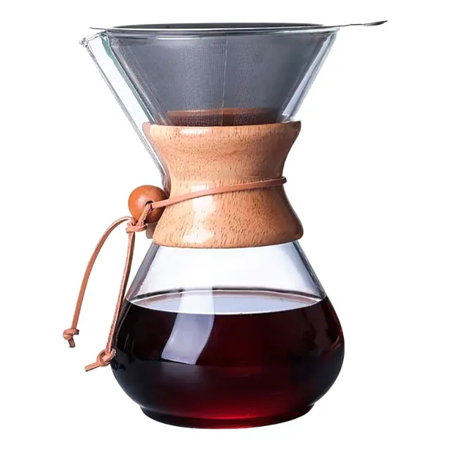 Cafetera Chemex Con Filtrador Café 800ml Con Filtro De Acero