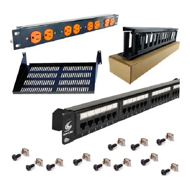 Kit Multitoma Para Rack+pach Panel Cat6+organizador+bandeja