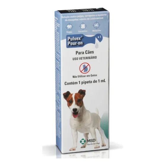 Antipulgas E Carrapatos Msd Pulvex Pour-on Para Cães