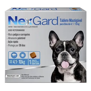 Antipulgas E Carrapatos Nexgard 4 A 10kg Com 1 Comp Nex Gard Antipulgas E Carrapatos Nexgard 4 A 10kg Com 1 Comp Nex Gard
