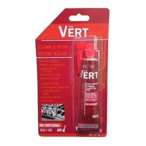 Sellador De Silicon Rojo De Alta Temperatura 300°