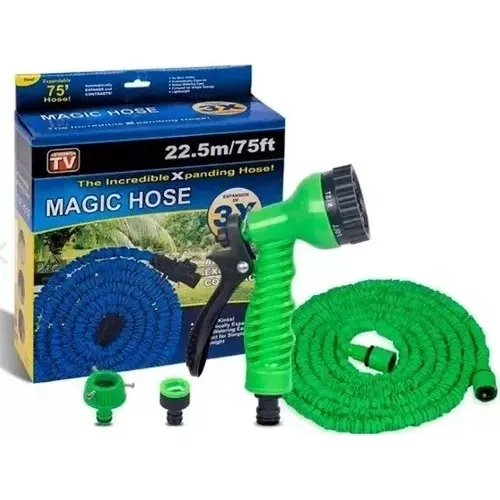 Manguera Extensible Corrugada 3 Mts Hasta 15mts Con Boquila.