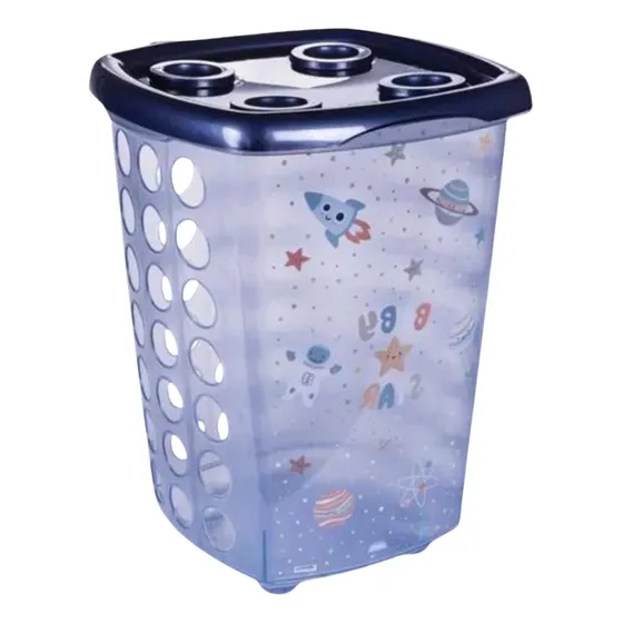 Cesto De Roupa Infantil Astronauta Plasútil 38l Viagem Lua