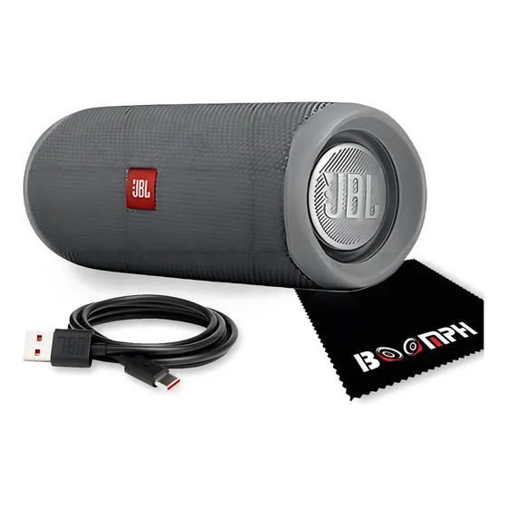 Alto-falante Bluetooth Jbl Flip 5, cinza resistente à água