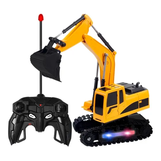 Auto Radio Control Remoto Excavadora Pala Mecanica Recargabl Color Amarillo
