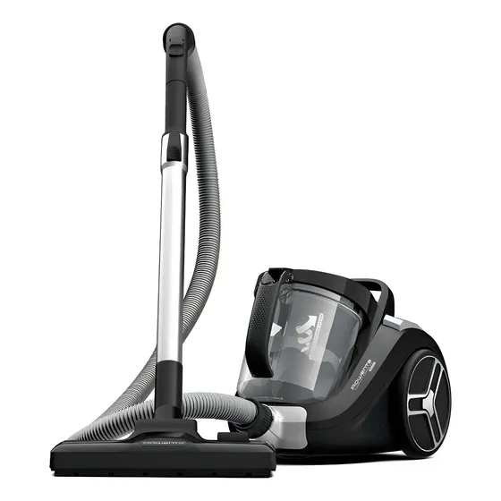 Aspiradora Rowenta sin bolsa, motor con ahorro en el consumo de energia (consumo 900w potencia 2100W) y silencioso motor a solo 75 dba, depósito de 2.5 L, cable de 6.2m, Cyclonic Power XXL RO4825