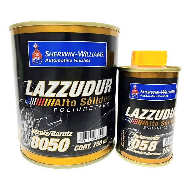 Verniz Automotivo 8050 Lazzuril Alto Solido + Cataliz 900ml 