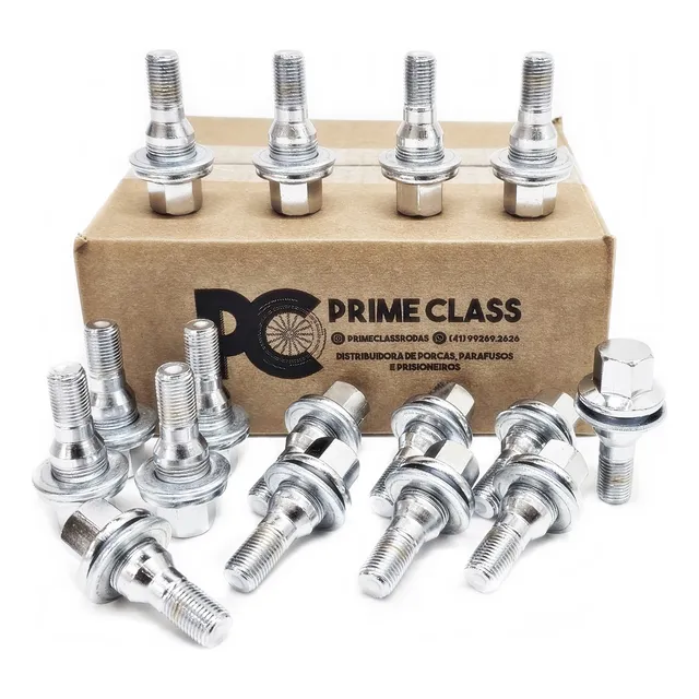 16 Parafusos Cromados Rodas Originais Peugeot 206/307/308