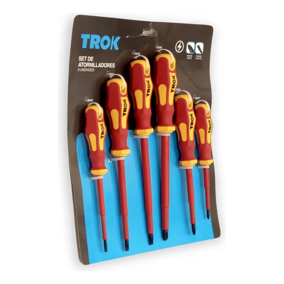 Set 6 Pcs Destornilladores Aislados 1000v Trok