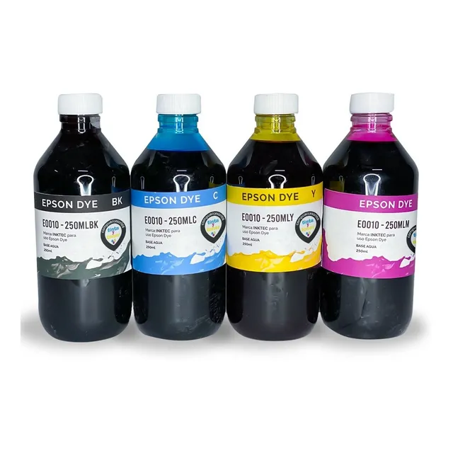 Kit 4 Tintas Generica Para Dye L200 L210 L300 250ml C/u