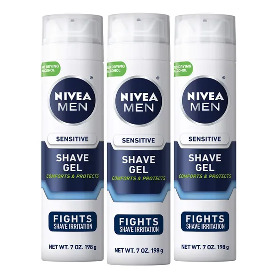 Gel De Barbear Masculino Nivea Sensitive + Calmante, Pacote