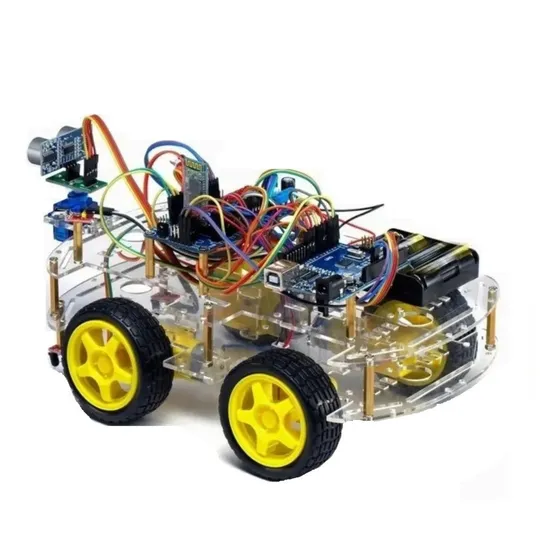 Auto Robot Inteligente 4wd Bluetooth Para Arduino Emakers