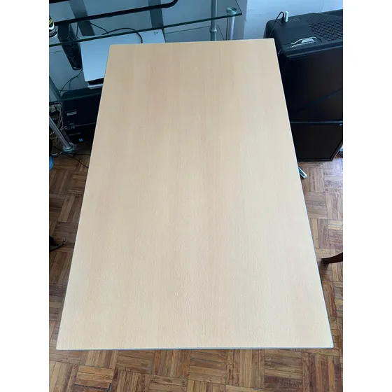 Mesa Plegable 100x60 Cm Madera Base Caño Color Haya Haya