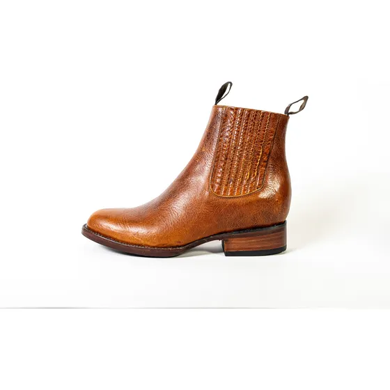 Botin Charro Desierto Miel 100% Cuero