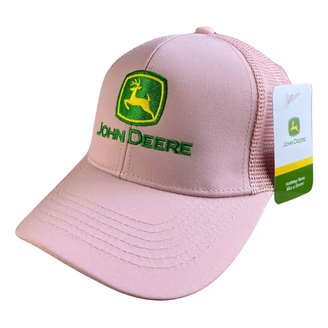 Gorra Estilo John Deere Trucker Rosa Malla Ajustable Jd045 Rosa Claro Único