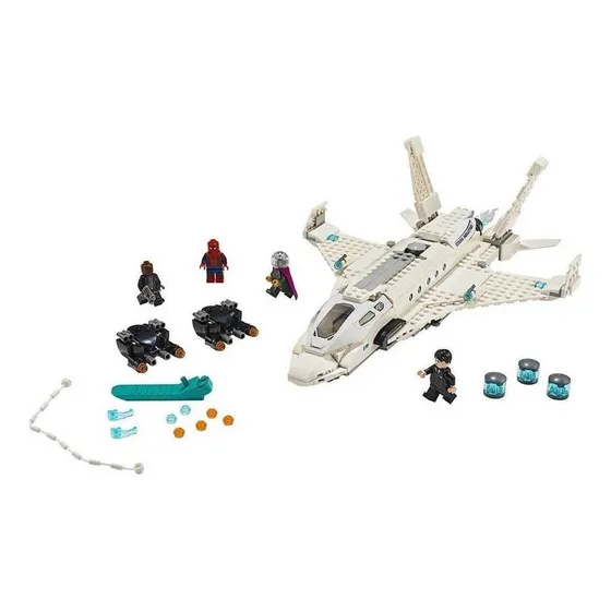 Bloques para armar Lego Marvel Stark jet and the drone attack 504 piezas en caja