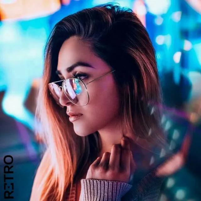 Montura Óptica Retro® Aviator  Descanso Anti Blue® Pc® Gafas