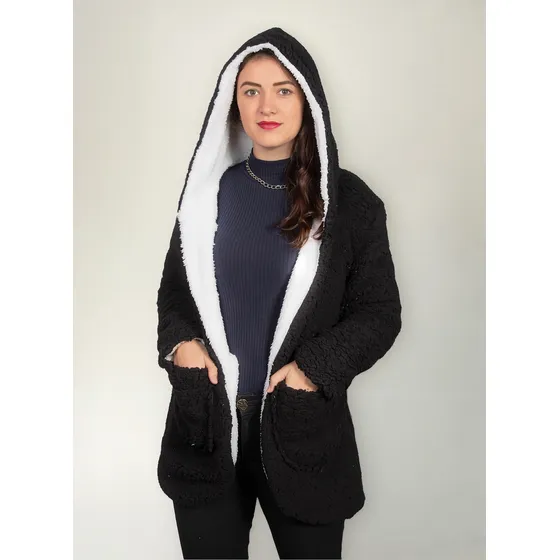 Jaqueta Casaco Teddy Reversível Termico Pelo Pelinho Inverno