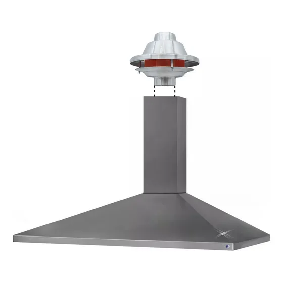 Campana Cocina Industrial Piramide 100 Cm Extractor Exterior Color Acero inoxidable