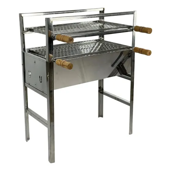 Churrasqueira Aço Inox Grande Portátil Família Im602