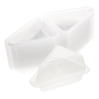 100 Juegos De Cajas Triangulares Para Tartas Desechables Par 100 Juegos De Cajas Triangulares Para Tartas Desechables Par