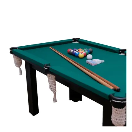 Mesa De Sinuca Conecta Sport Juvenil / Infantil + Jogo De Bolas + 2 Tacos Verde