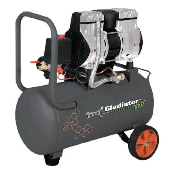 Compresor S/aceite 1.5hp 24lts.1100w Gladiator Pro