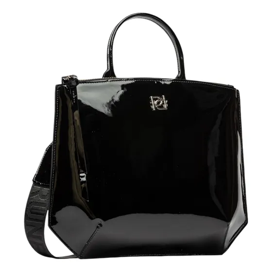 Prune- Cartera Bandolera Grande 100% Cuero Charol Prune Lexi