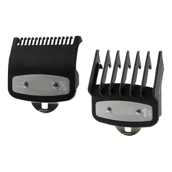 Kit Alzas Barbería Peine 0,5 (1,5 Mm) 1,5 (4,5mm) Para Wahl Color Negro