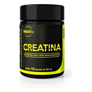 Creatina 100% Pura Monohidratada 120 Cápsulas - Natuyou Sem Sabor