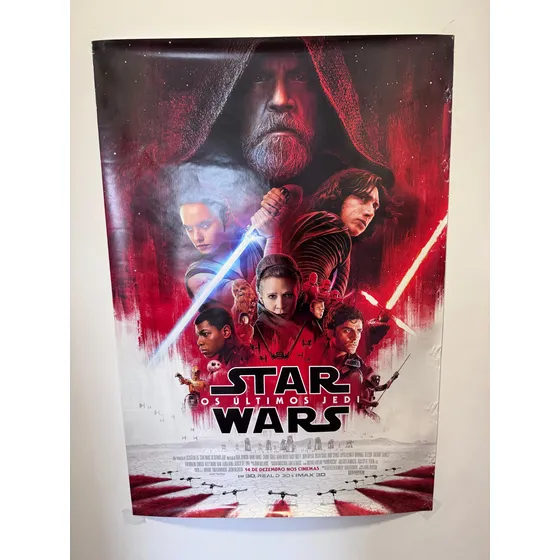 Poster Star Wars Os Últimos Jedi Oficial Cartaz Do Cinema
