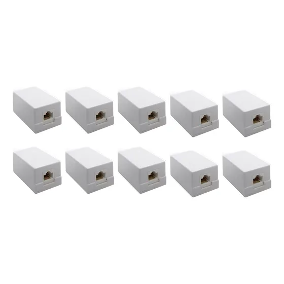 Roseta Rj45 Simple Con Jack Keystone Utp Pared X10 Unidades