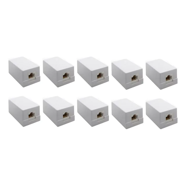 Roseta Rj45 Simple Con Jack Keystone Utp Pared X10 Unidades