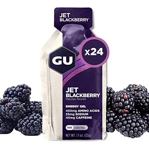 Gel Energético Gu Energy Original Jet Blackberry 24 Unidades