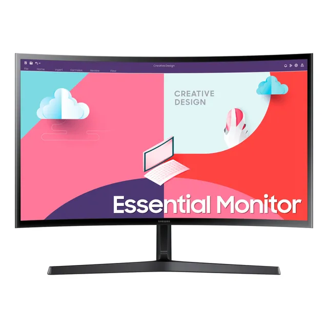 Samsung 24 S36c Fhd 75hz Monitor Curvo Color Negro