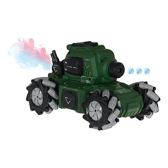 Tanque Radio Control Dispara Hidrogel Y Emite Humo 360 Giros