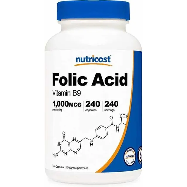Nutricost Acido Folico Vitamin B9 1000mcg Folic Acid
