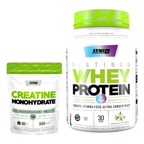 Proteina Whey X 1kg + Creatina X 300gs Gr Star Nutrition !