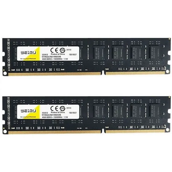 Kit Memória Ddr3 8gb (2 X 4gb) 1600mhz /1333mhz /1066mhz