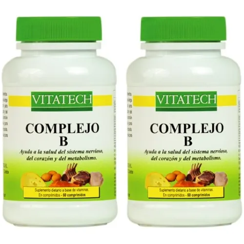 Complejo B Vitaminas X 60 Comprimidos Vita Tech - 2 Unidades