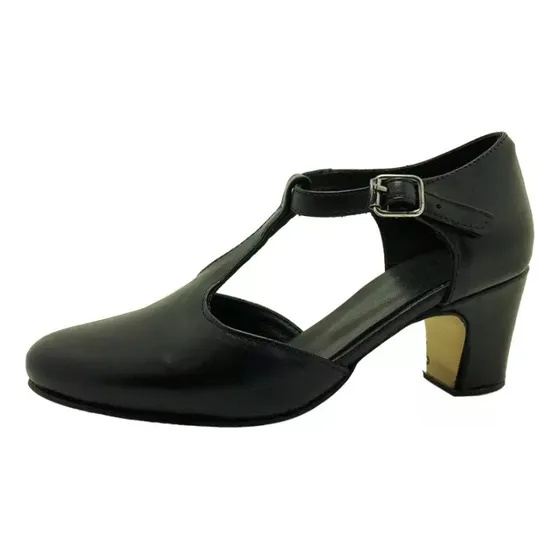 Zapato De Baile Folklore Profesional Cuero Vacuno