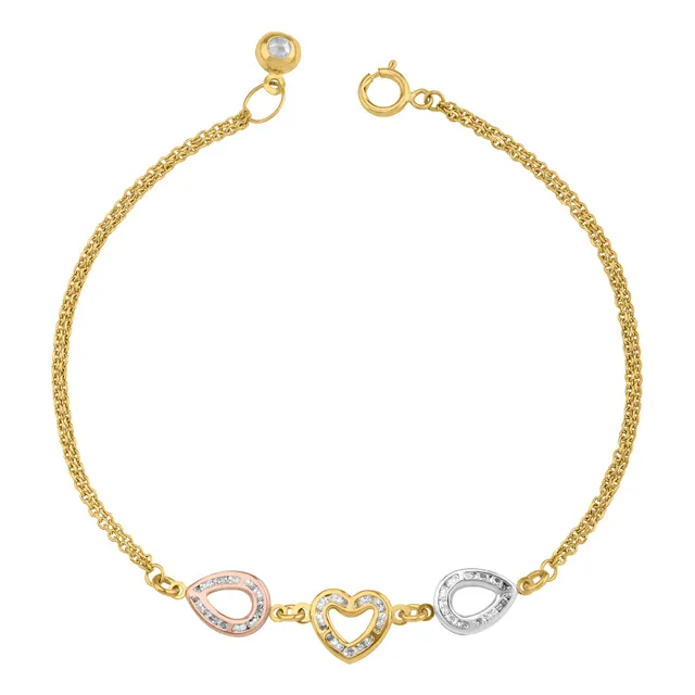 Pulso Pulsera Esclava Fancy Dama Mujer Oro Florentino 10k