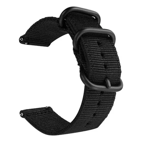 Pulseira Compatível Com Amazfit Bip S A1821 Nylon Premium Cor Preto
