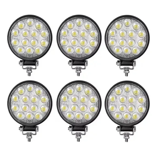 Kit 6 Faros 14 Leds Auxiliar Auto Camioneta 4x4 Universal