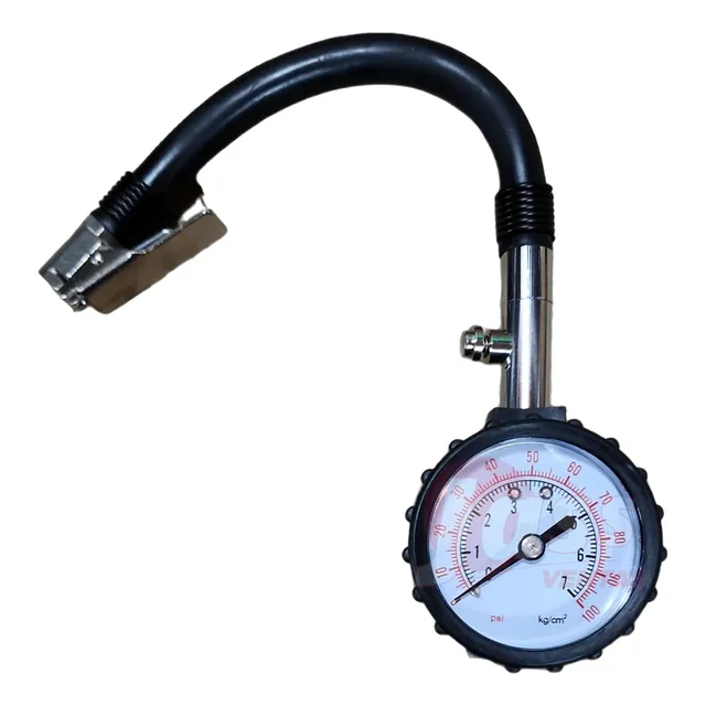 Medidor De Aire Presion Neumatico Manguera 100psi Auto - 4x4