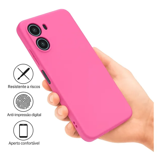 Capinha Case Aveludada Para Motorola G05 6.7 + Película