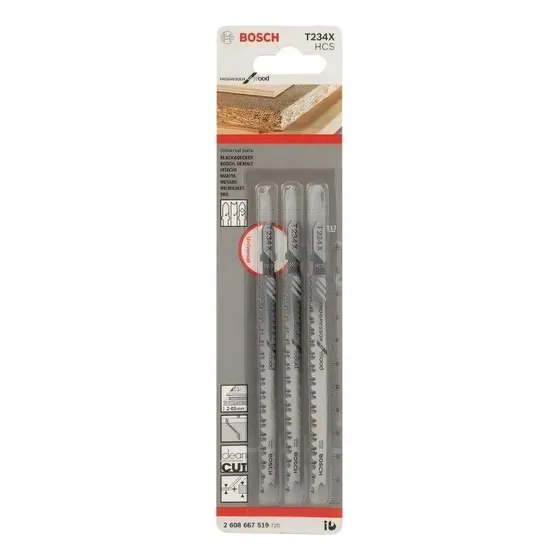 Hoja Para Caladora Corte De Madera Bosch 2608667519 T234x
