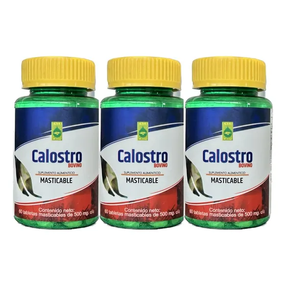 Calostro Bovino 60 Tabletas Energreen 3 Piezas Sabor Cereza